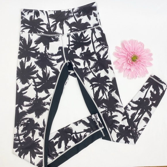 Carbon38 L’urv Palm Paradise Tropical Aloha Hawaiian High Rise Leggings - Picture 6 of 10